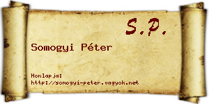 Somogyi Péter névjegykártya